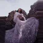 Фатиновые платья для беременных со сверкающей Луной и стартом, халаты для фотосессии, сделанные на заказ длинные прозрачные женские платья для беременных