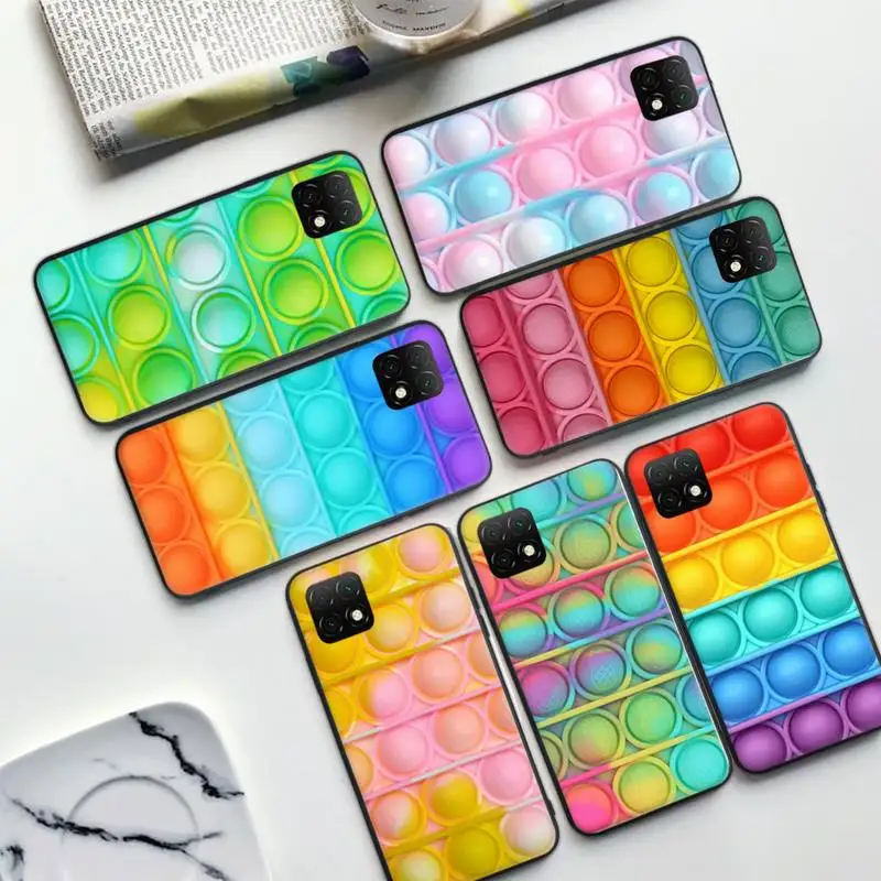 

Hot Bubble Fidget Reliver Stress Antistress Phone Case For Huawei P10 P9 P20 P30 P40 pro PSMART lite plusnova5i 6se ​Cover Shell