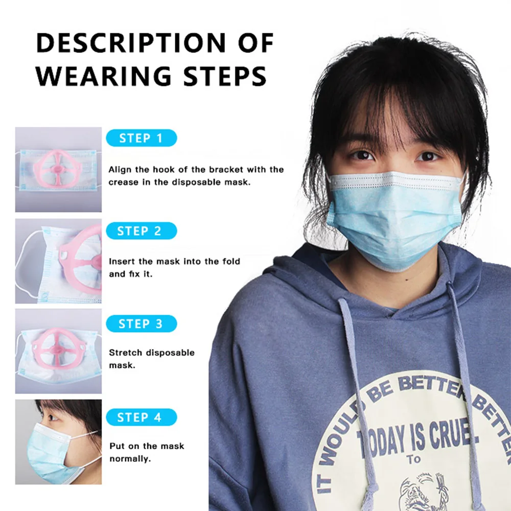 3D держатель для маски рта поддержка дыхания внутренний кронштейн регулируемый