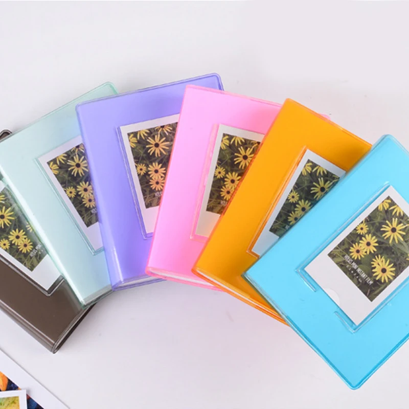 

Plug-in Album PVC Album Mini Album Business Card Album Transparent 3 Inch Jelly Transparent Album 5 Inch Chrysanthemum Pattern