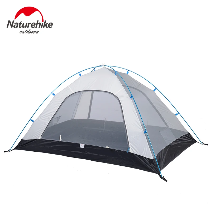 Billig NatureHike Verbesserte P Serie UPF 50 + 2 3 4 Personen Ultraleicht 210T Polyester Stoff Doppel Schicht Im Reise Camping Zelt
