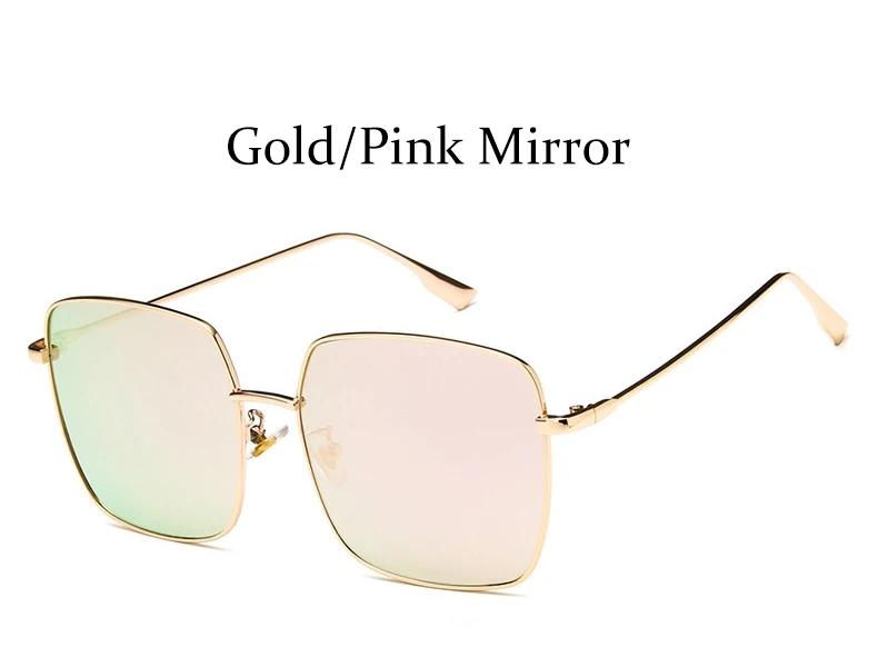 C2 Gold Pink Mirror Новые очки Квадратные прозрачные очки Женские винтажные круглые компьютерные blueray очки Модные Ретро прозрачные женские очки - Цвет оправы: C2 Gold Pink Mirror