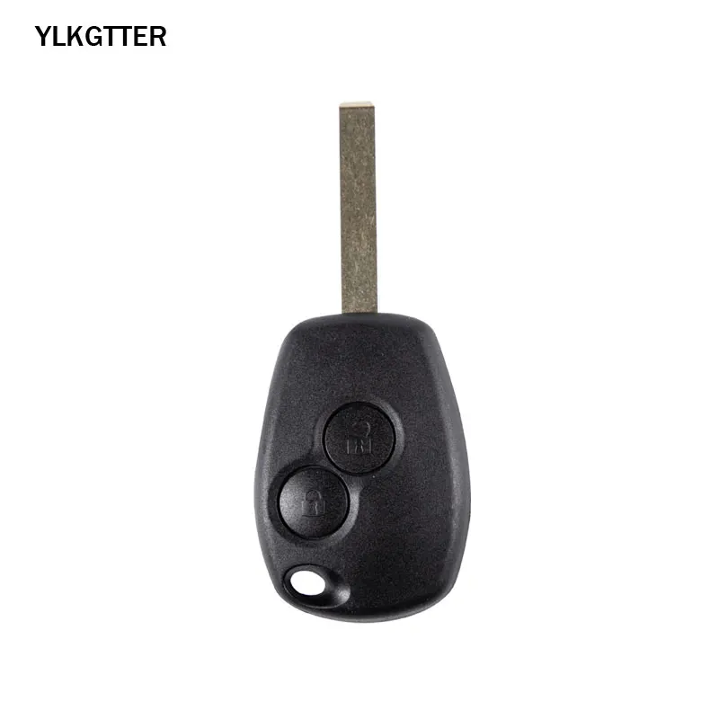 Black YLKGTTER дистанционный ключ автомобиля для Renault Duster модус Клио Twingo Dacia Logan Sandero с чипом 433/434 МГц PCF7946 и Uncut VA2 Blade - Цвет: Black