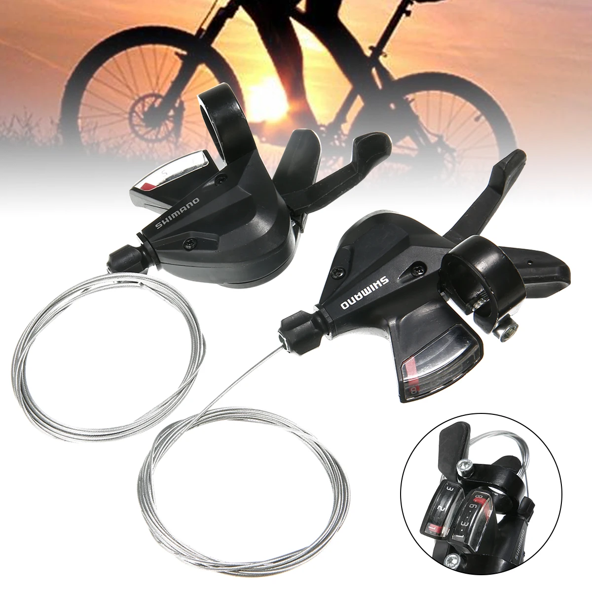 1 пара MTB горный велосипед 3x8 скоростные Переключатели переключения тормоза, совместимые с 22,2 мм Диаметр горный/гибридный велосипед