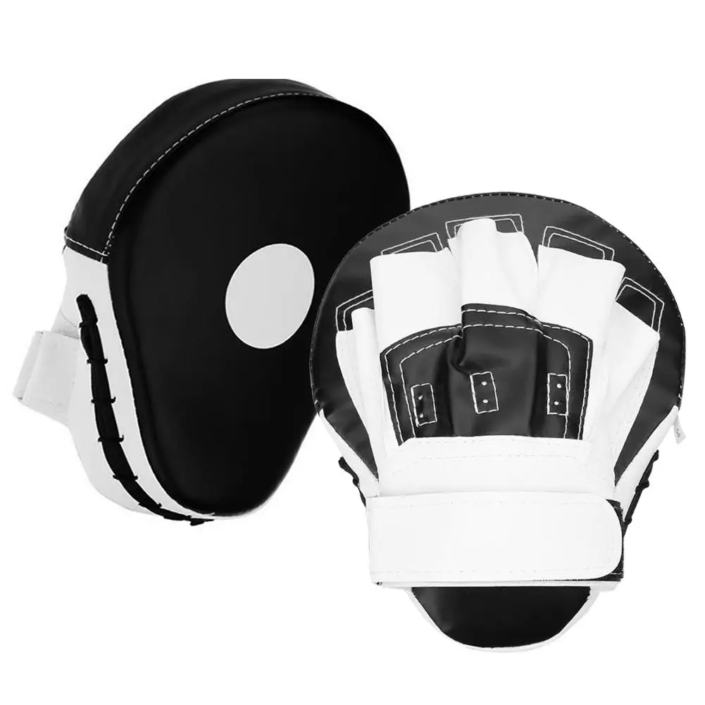 

2pcs/lot Boxing Training Hand Target Leather Boxing Curved Kicking Targets Double Side Sparring Training Hand Pads For Muay Thai