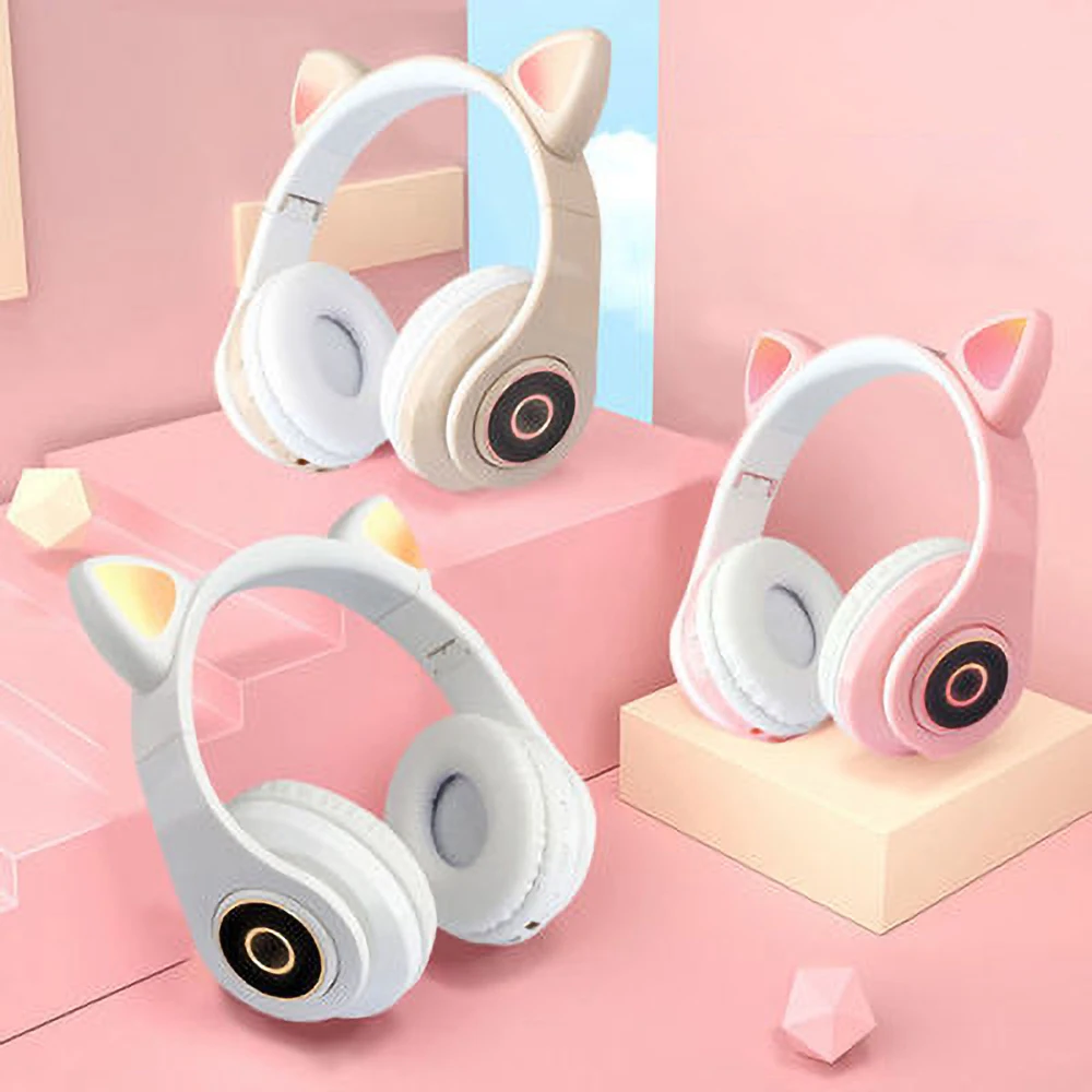 

Bluetooth-наушники со светодиодной подсветкой и функцией шумоподавления, 3,5 мм