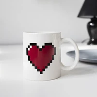 joylive coffee tea milk mug creative heart magic temperature changing cup heat sensitive cup color changing magic mugs
