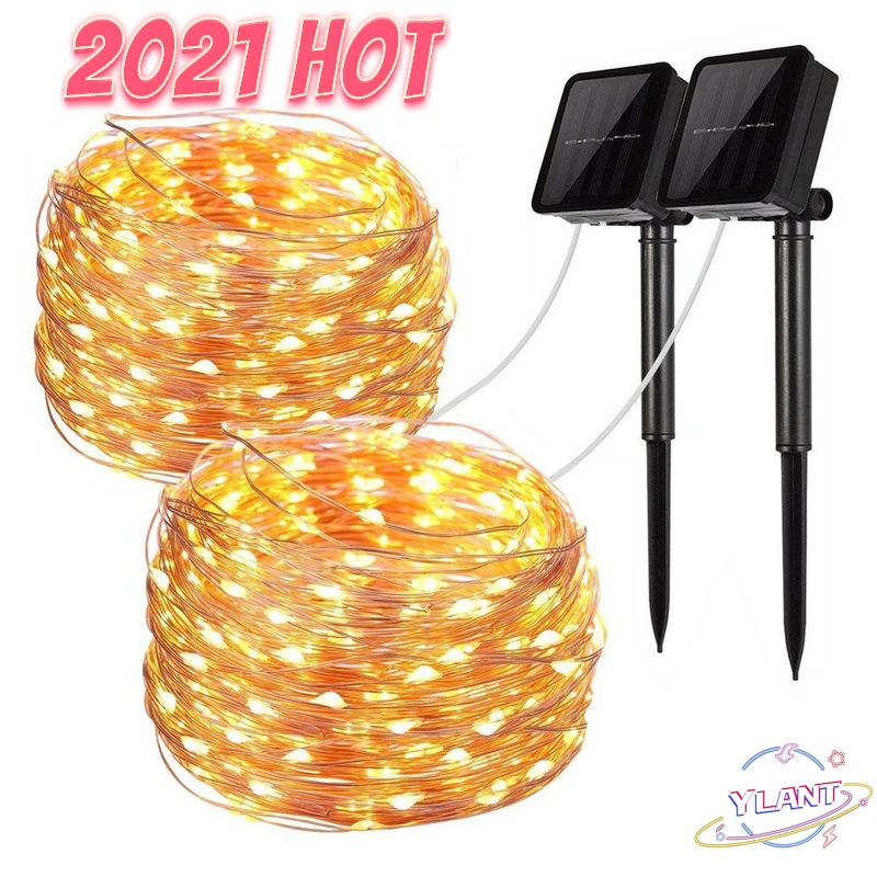 

SWT 100/200 LEDs Fairy Holiday Christmas Party Garland Solar Garden Waterproof Decor LED Outdoor Solar Lamp String Lights