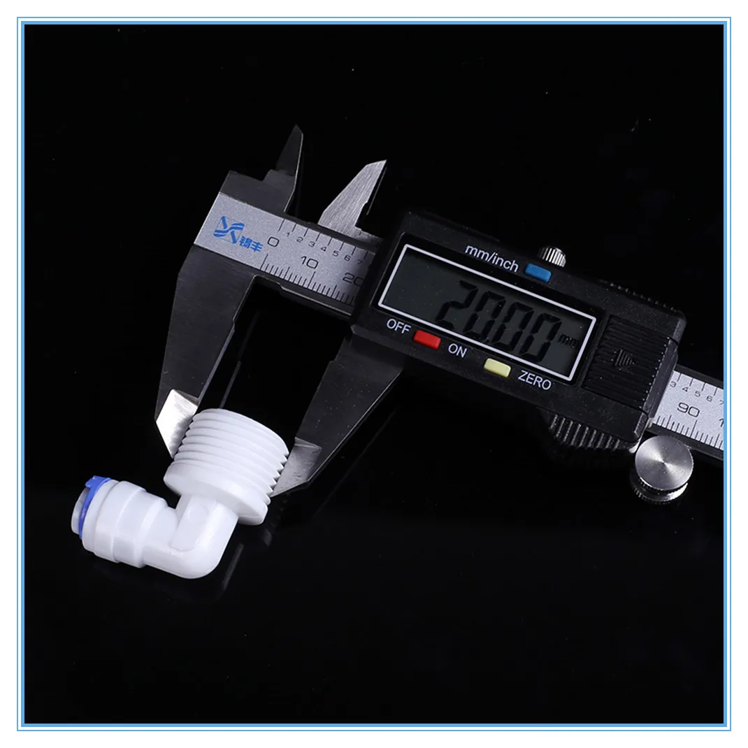 

5pc 1/4" OD Pipe to 1/2"Male Elbow Quick Connector RO Water Purifier Reverse Osmosis Aquarium System Connector Fitting