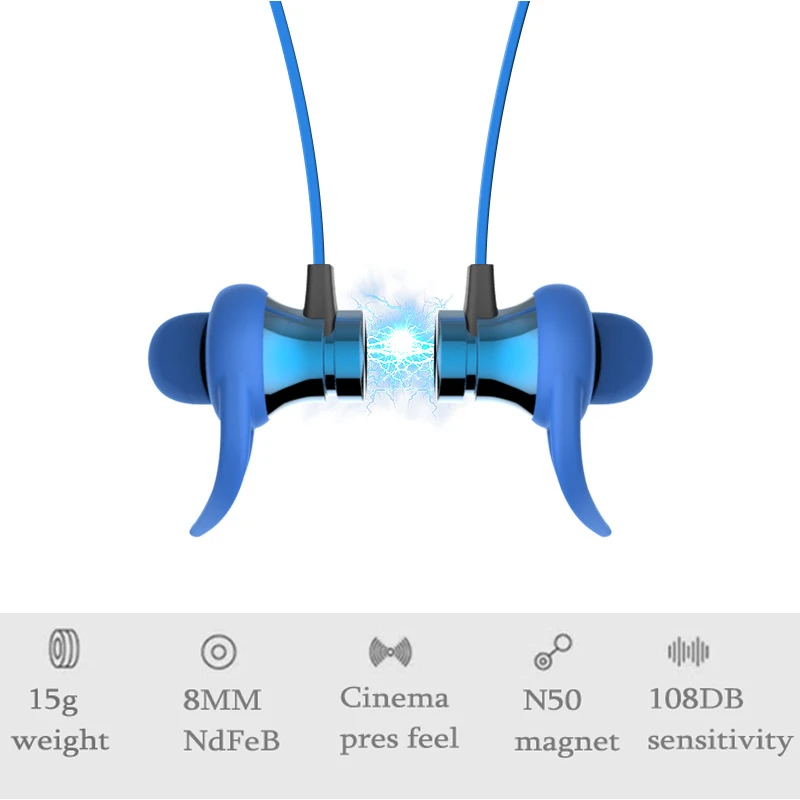 Обновленные спортивные Bluetooth наушники магнитные 3D стерео бас водонепроницаемая