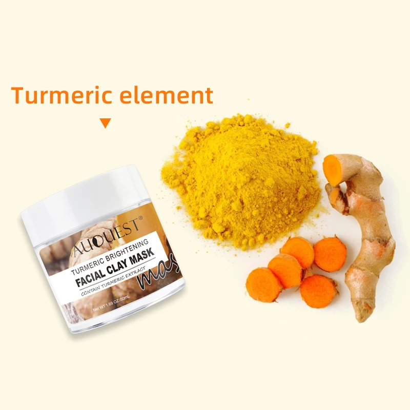 

Auquest Turmeric Clay Mask Deep Cleansing Acne Facial Mask Moisturizing Whitening Face Acne Exfoliating Facial Beauty Skin Care
