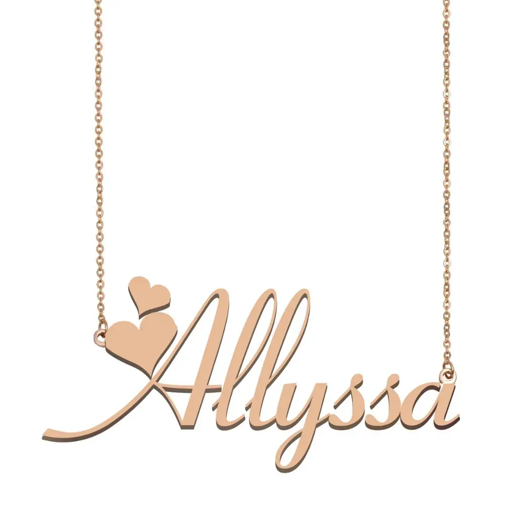 

Allyssa Name Necklace, Custom Name Necklace for Women Girls Best Friends Birthday Wedding Christmas Mother Days Gift