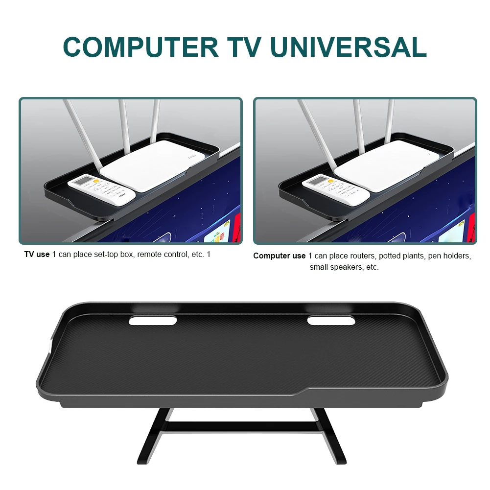 

New Adjustable TV Screen Top Shelf Display Rack Organizer Storage Rack Holder for Computer Desktop Stand Monitor Mount Home Stor