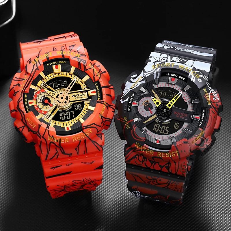 

BASID One Piece Men's Sports Watch Waterproof Top Brand Luxury Wristwatches Gifts Style Digital Clocks Gentleman Fashion