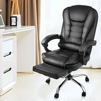 back 360 degree ergonomic black swivel recliner high faux leather executive chair with footrest computer gaming chair