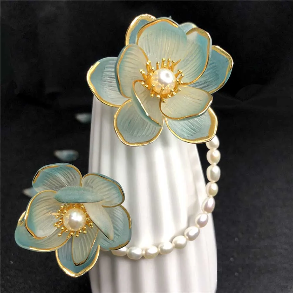 10 шт./лот разноцветные лепестки лотоса из смолы подвески базовые части для