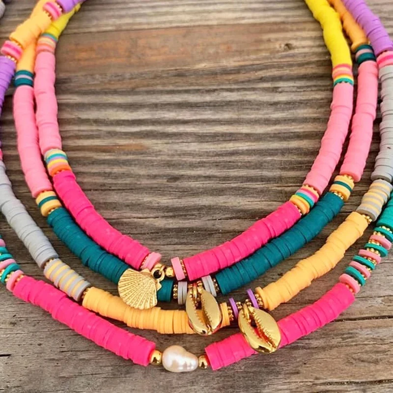 Лето 2023 модное ожерелье с подвеской в виде ракушек золотого цвета для женщин