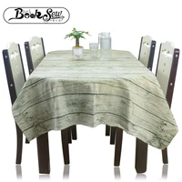 booksew rectangle thick table cloth vintage wood grain design square table cover for dining home party mantel wedding kitchen