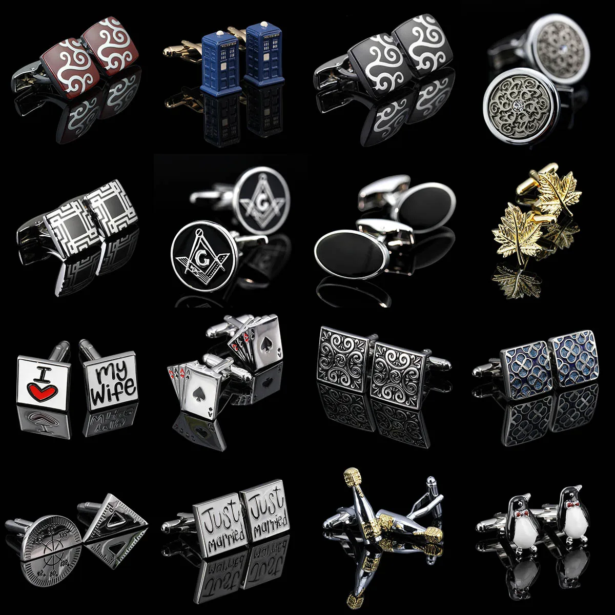 

New Quality Vintage Wave Pattern Cuff Link Retro Exquisite Men's cufflinks round Sleeve Nail hot style Jewelry gemelos cuff link