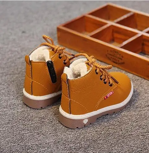 Girl Boys Snow Boots Winter Kids Comfort Thick Antislip Short Fashion Children Warm Fur Boot | Мать и ребенок