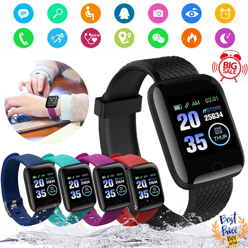 

Smart Watch Women Men Kids Heart Rate Blood Pressure Monitor Waterproof Sport Smartwatch Watch Clock For Android IOS