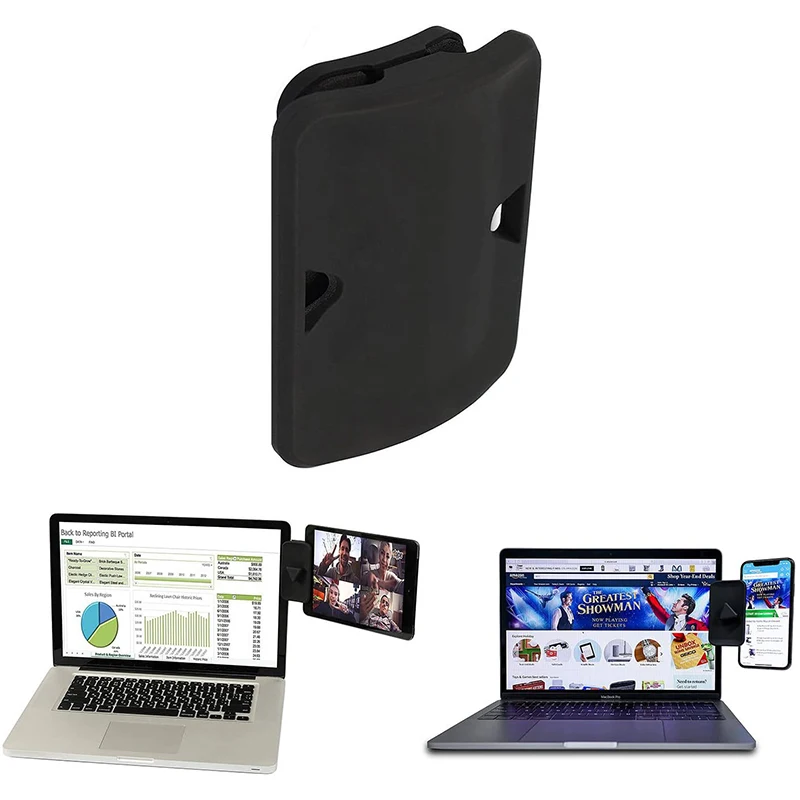 

NEW-Side Mount Clip for Dual Monitor, Dual Display iPad Monitor Mount and Tablet Stand Mount for Your Laptop (2 Pack)