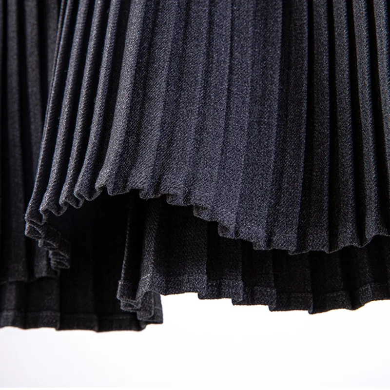 

[DEAT] Three-dimensional Flower Simple Pearl Decoration Pleated Above Knee Mini Skirt Women New Fashion Tide 2021 Summer GX40