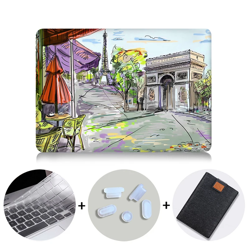 MB15 Чехол MTT с Эйфелевой башней для Macbook Air Pro retina 11 12 13 15, ручная роспись, чехол для Mac book, 13,3 дюймов, сенсорная панель, чехол для ноутбука - Цвет: MB15