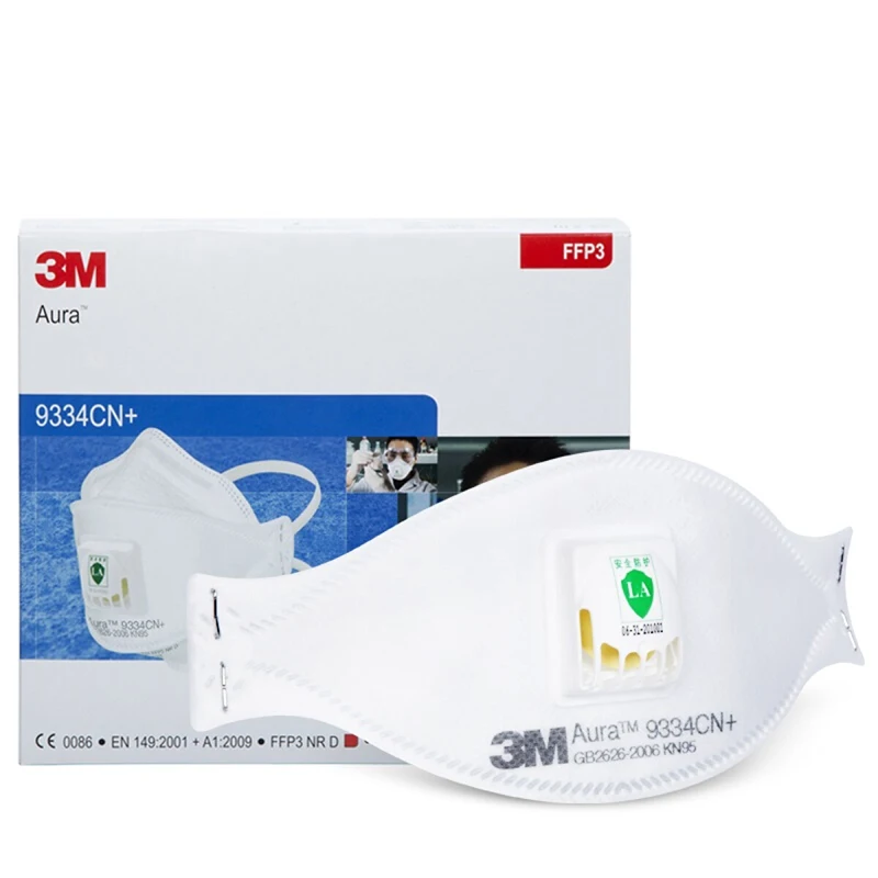 3M FFP3 Aura Mask 9334CN 9334 головная повязка с клапаном в индивидуальной упаковке 9332 KN95