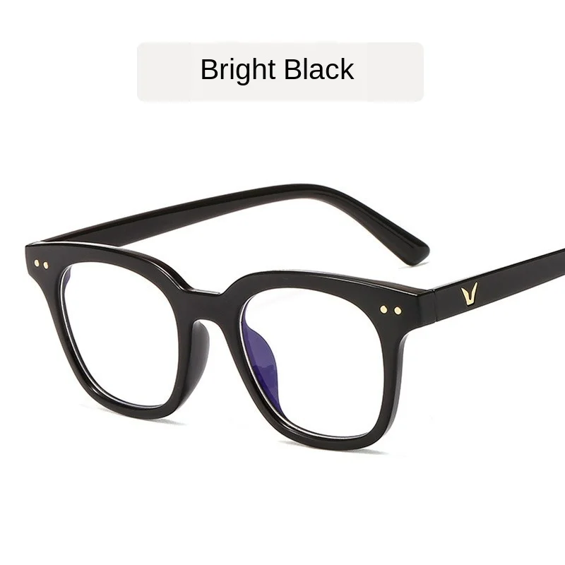 

HUHAITANGBeige Chic Nail Anti Blue-Ray Glasses Frame New Korean Style Plain Glasses