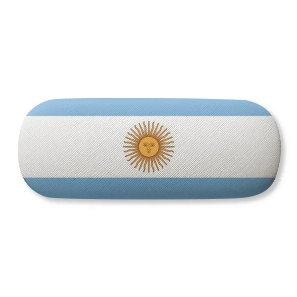 

Argentina National Flag South America Country Glasses Case Eyeglasses Clam Shell Holder Storage Box