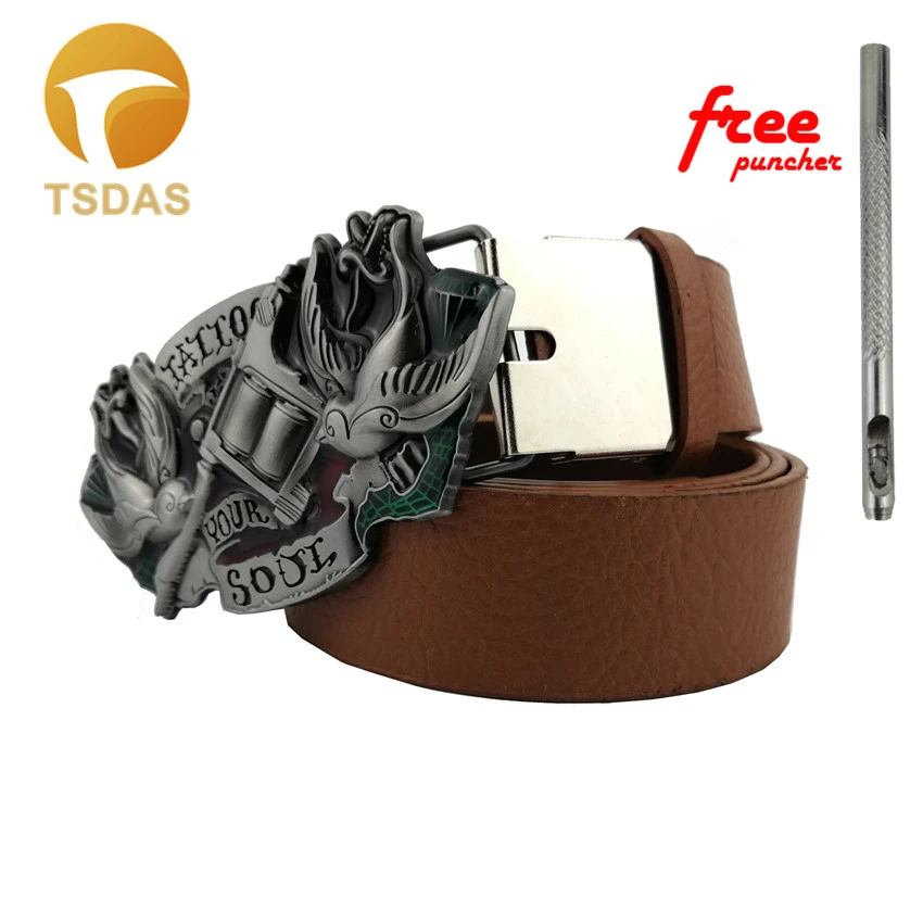 Западные ковбои татуировки твоей душе с ремнем и пряжкой магическое Оловянное