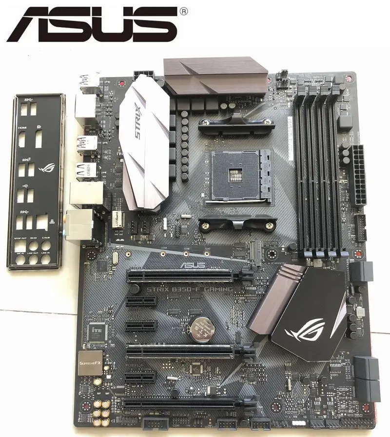 Оригинальная материнская плата ASUS ROG STRIX B350-F GAMING с разъемом AM4 DDR4 USB3.0 USB2.0 64GB