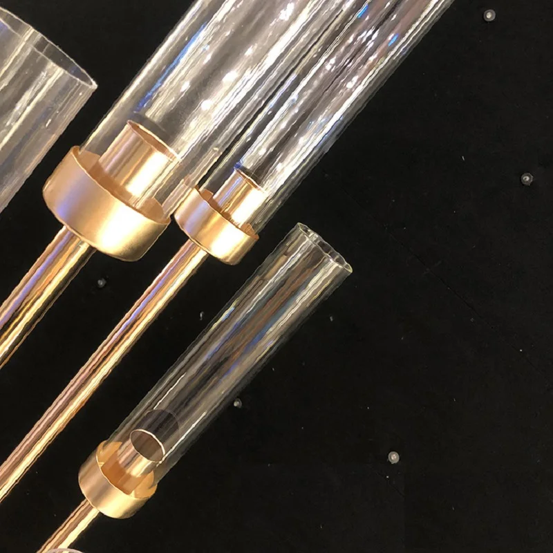 1 шт./лот 8 головок металлический подсвечник золотой акриловый свадебный стол