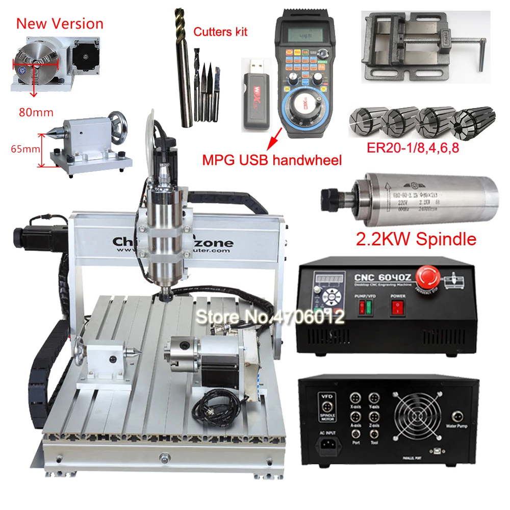 ЧПУ роутер с 4 осями 6040 кВт и системой охлаждения для дерева|usb cnc 6040|engraver cnccnc |