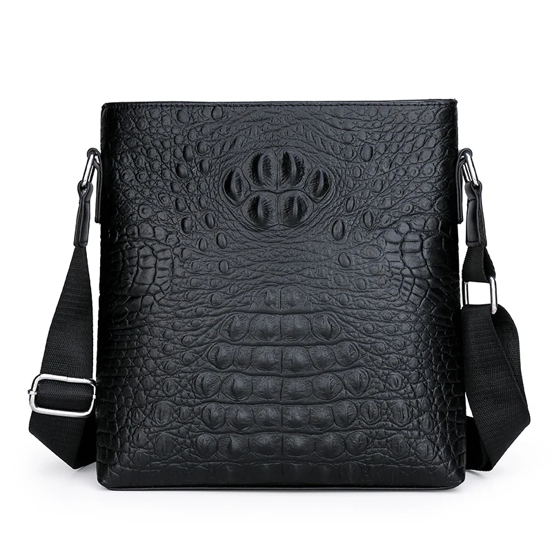 

Мужские Сумки из искусственной кожи крокодила, деловая кросс-боди сумка-мессенджер, дизайнерские слинг-сумки, Повседневная модная на ремне