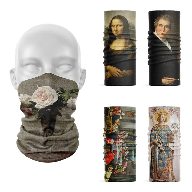 Новый 3D печатных забавные волосы шарф жалюзи картины маслом Ван Гога платок Мона