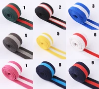 canvas webbing strap 38mm 3yards colorful striped woven belt leash dog collar sewing bag accessories