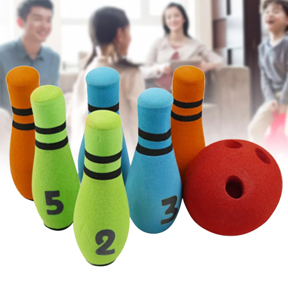 Детский набор для боулинга подарок рук и глаз мягкий шесть штифтов домашний сад