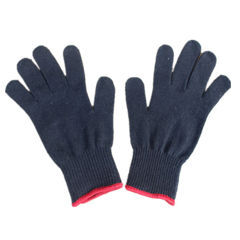 Термостойкая перчатка для укладки волос 1 шт. Плойка завивки плоская черная