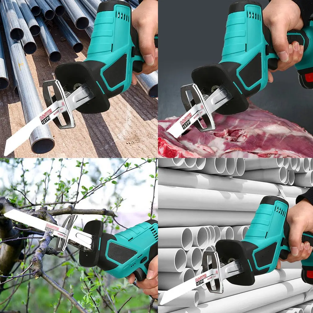 

21V Portable Cordless Reciprocating Saw Adjustable Speed Electric Saw Saber Saw For Wood Metal Cutting Sabre Saw