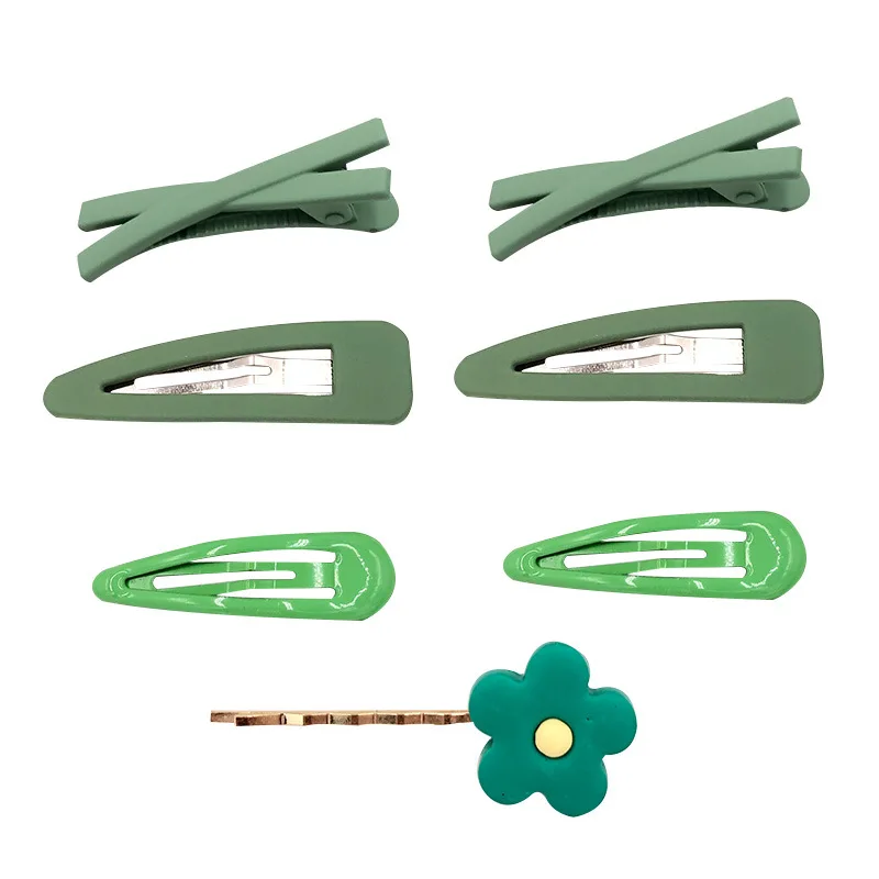 

7PCS/Set Women Candy Colors Cute Flower Geometric Hair Clips Sweet Hairpins Headband Barrettes Hair Styling Tools Accessories