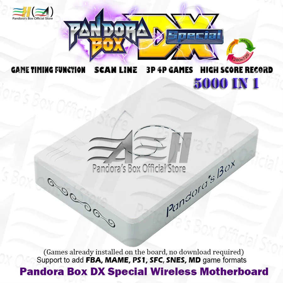 

Беспроводная материнская плата 2021 в 1, для игр Pandora Box DX, поддержка FBA MAME PS1 SFC SNES MD, 3D tekken, 5000