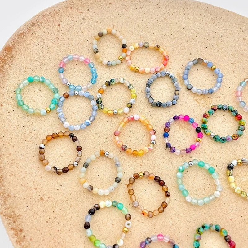 Кольца из натурального камня разных цветов для женщин обручальные кольца кольцо