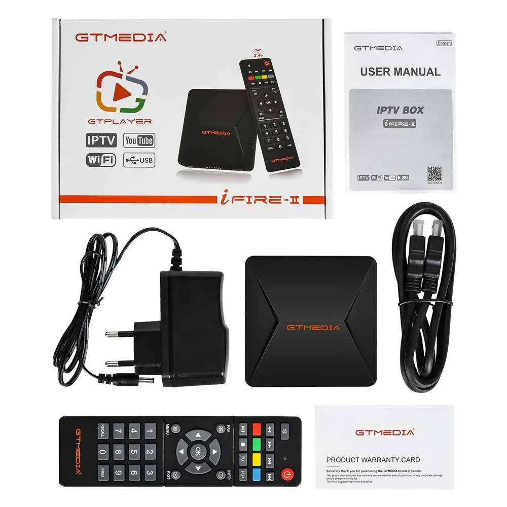Новая ТВ-приставка GTMEDIA Ifire 2 H.265/HEVC 10 бит/Встроенный 4G Wifi/Bluetooth пульт