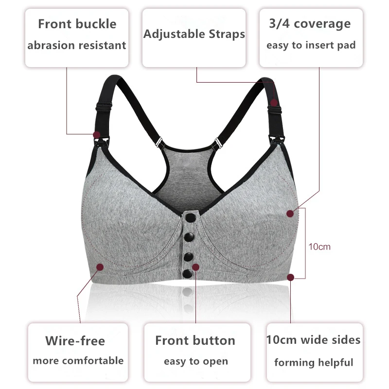 

BreastFeeding cotton front buckle Maternity bras Pregnant soutien gorge allaitement wire-free Nursing Bras pregnant underwear