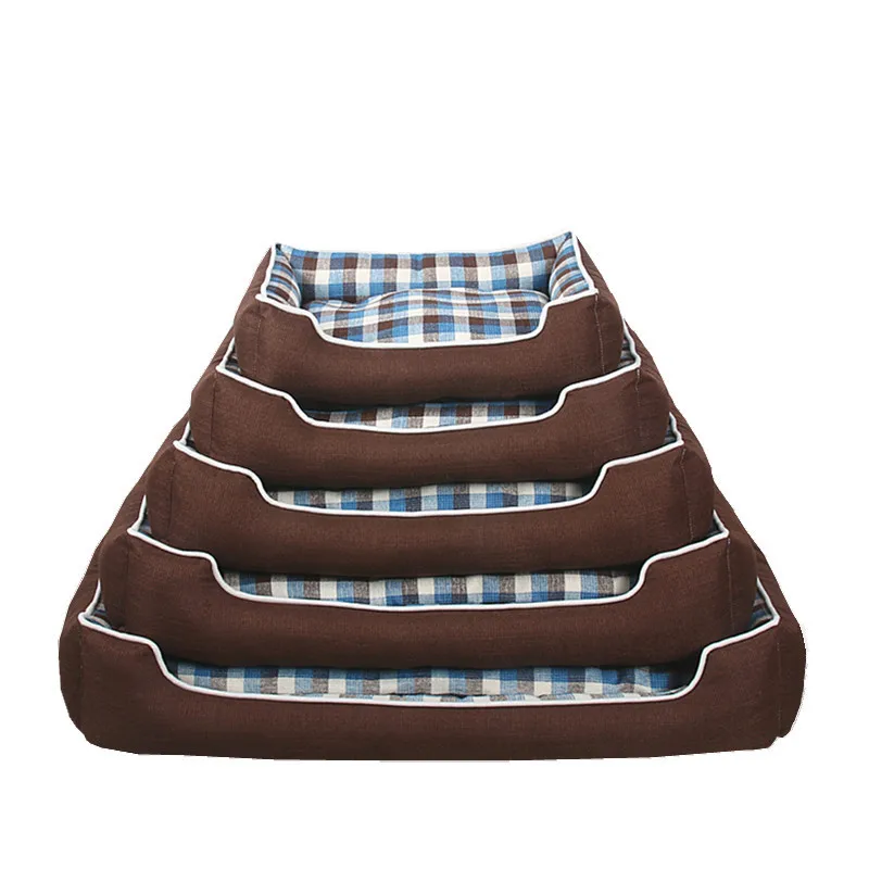 

Pet Bed Warm Linen Cat House For Small Medium Large Dog Soft Washable Puppy Cotton Kennel Wash Ship From