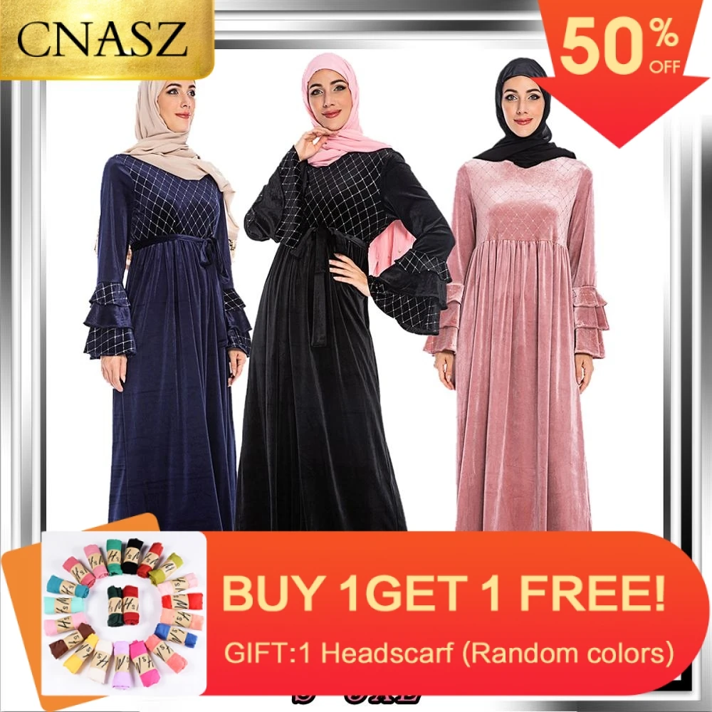 2019 элегантное модное мусульманское платье абайя Дубай с длинным рукавом высокое