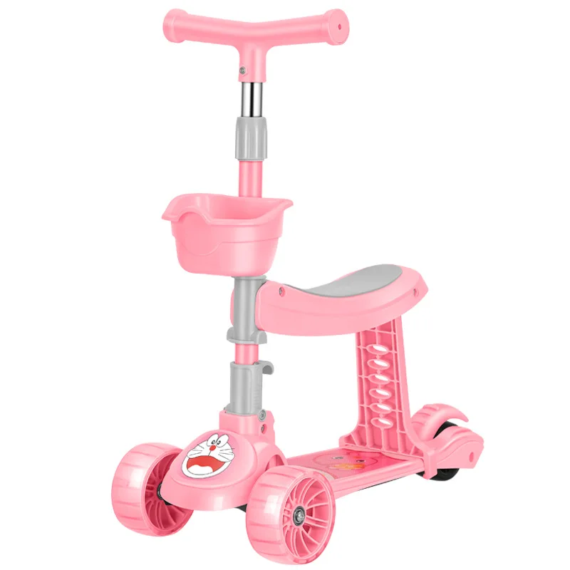 Wholesale Scooter Children 1-8 Years Old Can Ride A Yo-yo Car A Meter-high Scooter A Folding Scooter A Trolley