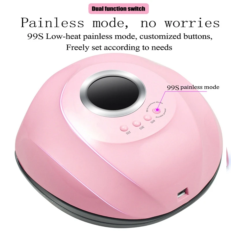 

SUNM3 Nail Dryer 180W Smart Sensor LED All Gel Polishing Lamp Nail Phototherapy Machine UV LED Lamp Dryer